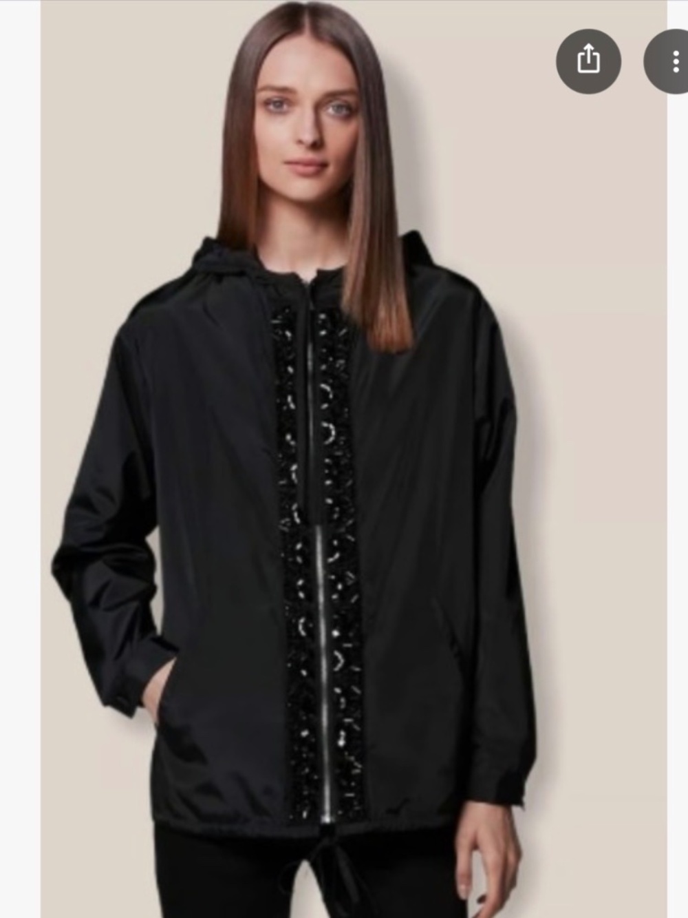 Simply Vera Vera Wang size medium beaded windbreaker